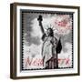 New York Stamp-The Vintage Collection-Framed Giclee Print