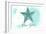 New York - Starfish - Teal - Coastal Icon-Lantern Press-Framed Art Print