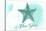 New York - Starfish - Teal - Coastal Icon-Lantern Press-Stretched Canvas