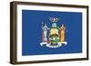 New York State Flag-Lantern Press-Framed Art Print