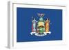 New York State Flag-Lantern Press-Framed Art Print