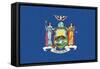 New York State Flag-Lantern Press-Framed Stretched Canvas