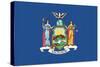 New York State Flag-Lantern Press-Stretched Canvas