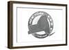 New York State Gray Stamp-Lantern Press-Framed Art Print