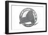 New York State Gray Stamp-Lantern Press-Framed Art Print