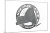 New York State Gray Stamp-Lantern Press-Mounted Art Print