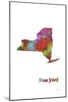 New York State Map 1-Marlene Watson-Mounted Giclee Print