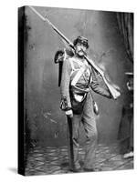 New York State Militiaman with Percussion Rifle-Musket-American Photographer-Stretched Canvas