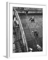 New York State Power Company During Construction of New Hydro-Electric Plant-null-Framed Photographic Print