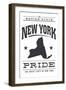 New York State Pride (Black)-Lantern Press-Framed Art Print