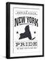 New York State Pride (Black)-Lantern Press-Framed Art Print