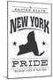 New York State Pride (Black)-Lantern Press-Mounted Art Print