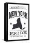 New York State Pride (Black)-Lantern Press-Framed Stretched Canvas