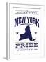 New York State Pride (Blue)-Lantern Press-Framed Art Print