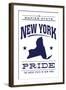 New York State Pride (Blue)-Lantern Press-Framed Art Print