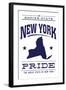 New York State Pride (Blue)-Lantern Press-Framed Art Print