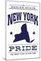 New York State Pride (Blue)-Lantern Press-Mounted Art Print