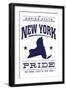 New York State Pride (Blue)-Lantern Press-Framed Art Print