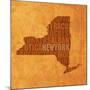 New York State Words-David Bowman-Mounted Giclee Print