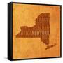 New York State Words-David Bowman-Framed Stretched Canvas