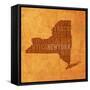 New York State Words-David Bowman-Framed Stretched Canvas