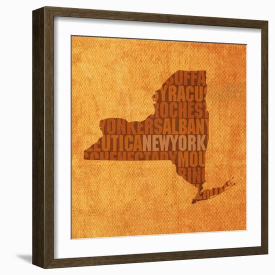 New York State Words-David Bowman-Framed Giclee Print