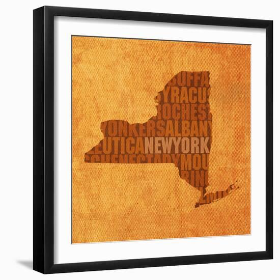 New York State Words-David Bowman-Framed Giclee Print