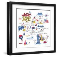 New York State-Farida Zaman-Framed Art Print