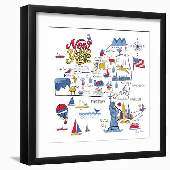 New York State-Farida Zaman-Framed Art Print