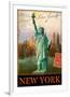 New York, Statue of Liberty, Manhattan-Chris Vest-Framed Premium Giclee Print