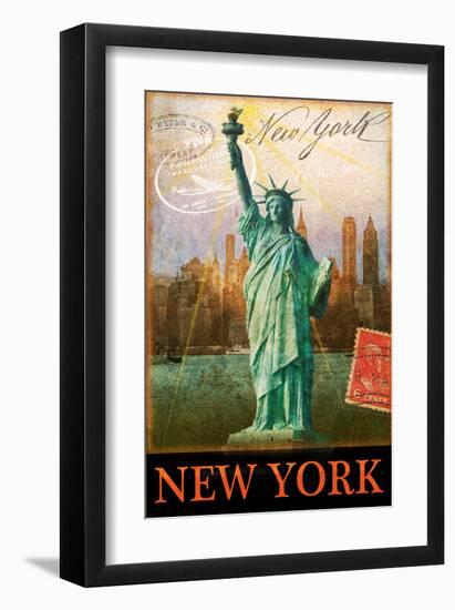 New York, Statue of Liberty, Manhattan-Chris Vest-Framed Art Print