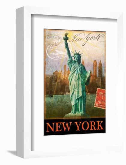 New York, Statue of Liberty, Manhattan-Chris Vest-Framed Art Print