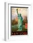 New York, Statue of Liberty, Manhattan-Chris Vest-Framed Art Print