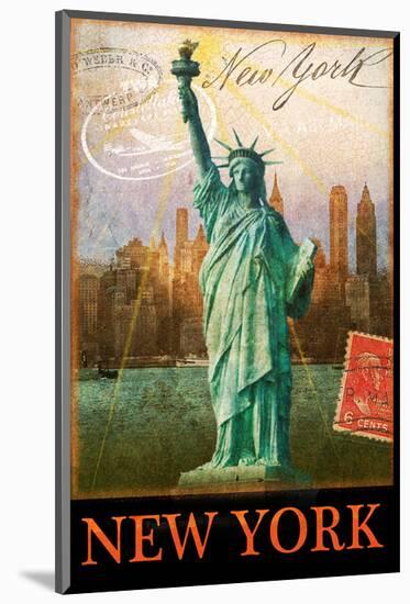 New York, Statue of Liberty, Manhattan-Chris Vest-Mounted Art Print