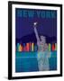 New York - Statue of Liberty-Dominique Vari-Framed Art Print