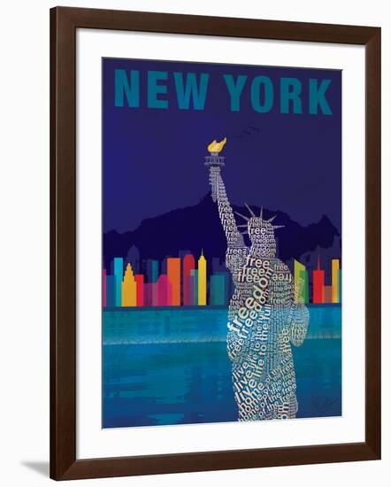 New York - Statue of Liberty-Dominique Vari-Framed Art Print