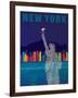 New York - Statue of Liberty-Dominique Vari-Framed Art Print