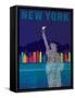 New York - Statue of Liberty-Dominique Vari-Framed Stretched Canvas