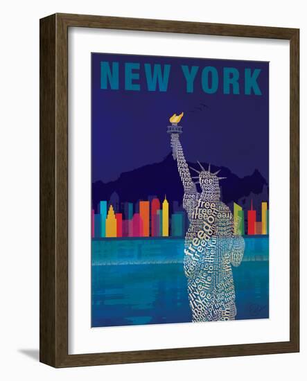 New York - Statue of Liberty-Dominique Vari-Framed Art Print