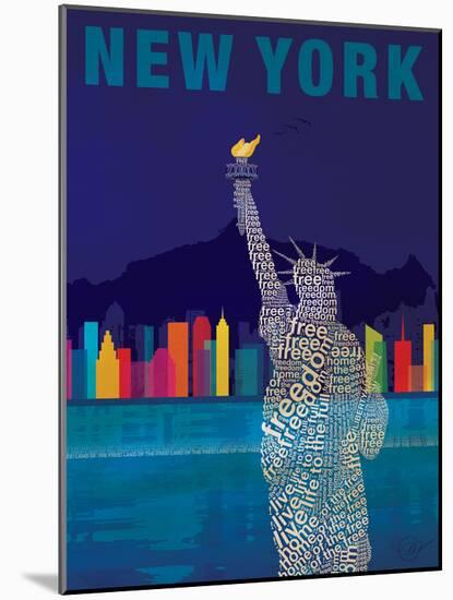 New York - Statue of Liberty-Dominique Vari-Mounted Art Print