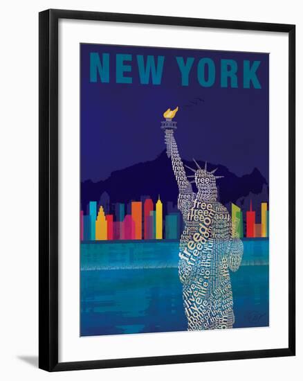 New York - Statue of Liberty-Dominique Vari-Framed Art Print