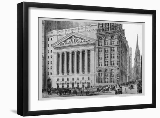 New York Stock Exchange, 1911-Moses King-Framed Art Print