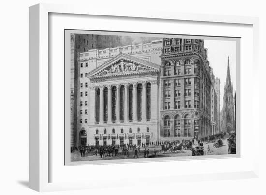 New York Stock Exchange, 1911-Moses King-Framed Art Print