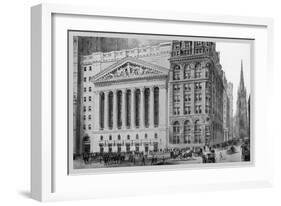New York Stock Exchange, 1911-Moses King-Framed Art Print