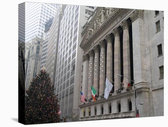 New York Stock Exchange at Christmas, New York City, New York, USA-Bill Bachmann-Stretched Canvas