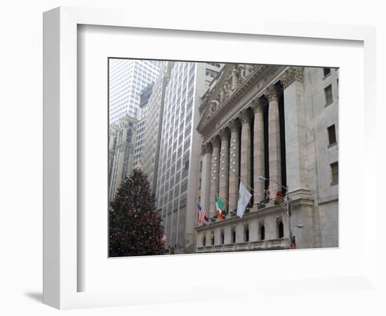 New York Stock Exchange at Christmas, New York City, New York, USA-Bill Bachmann-Framed Photographic Print