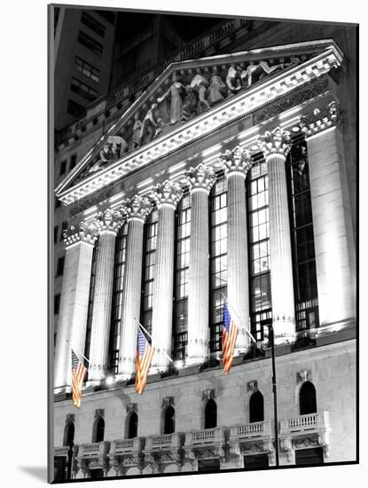 New York Stock Exchange at Night-Phil Maier-Mounted Photographic Print