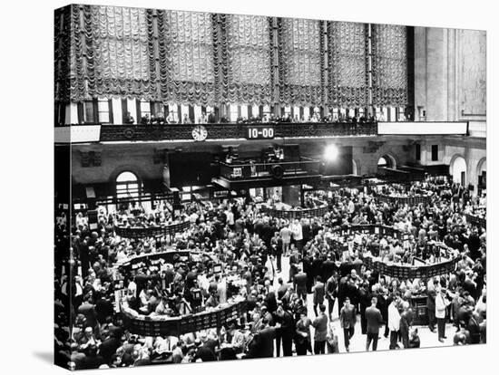 New York Stock Exchange During Heavy Trading on Oct 23, 1962-null-Stretched Canvas