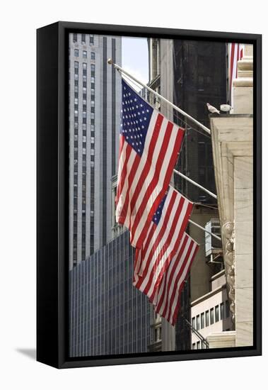 New York Stock Exchange on Wall Street-null-Framed Stretched Canvas