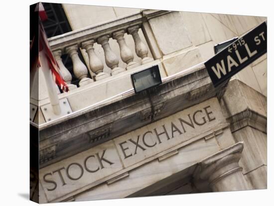 New York Stock Exchange, Wall Street, Manhattan, New York City, New York, USA-Amanda Hall-Stretched Canvas